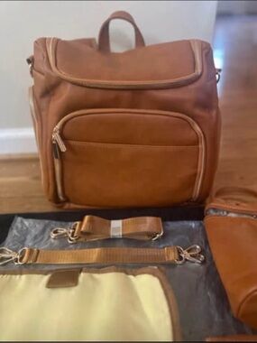 *NEW* Vegan Leather Large Insulated Diaper Bag/Backpack